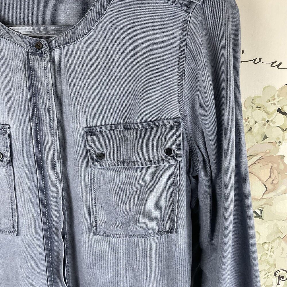 Two By Vince Camuto Chambray Button Down Utility … - image 6